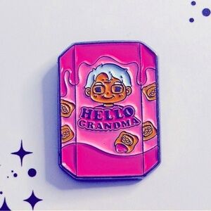 Hello Grandma High Quality Unisex Enamel Pin, NWT